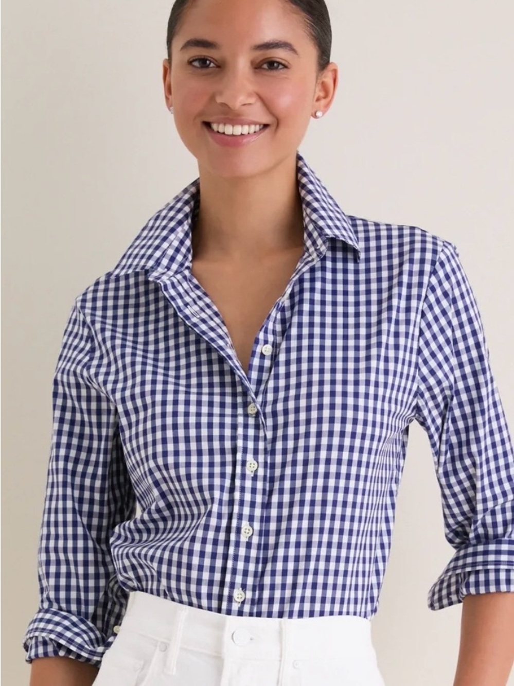 The Shirt by Rochelle Behrens “The Icon Shirt” in Blue and White Gingham